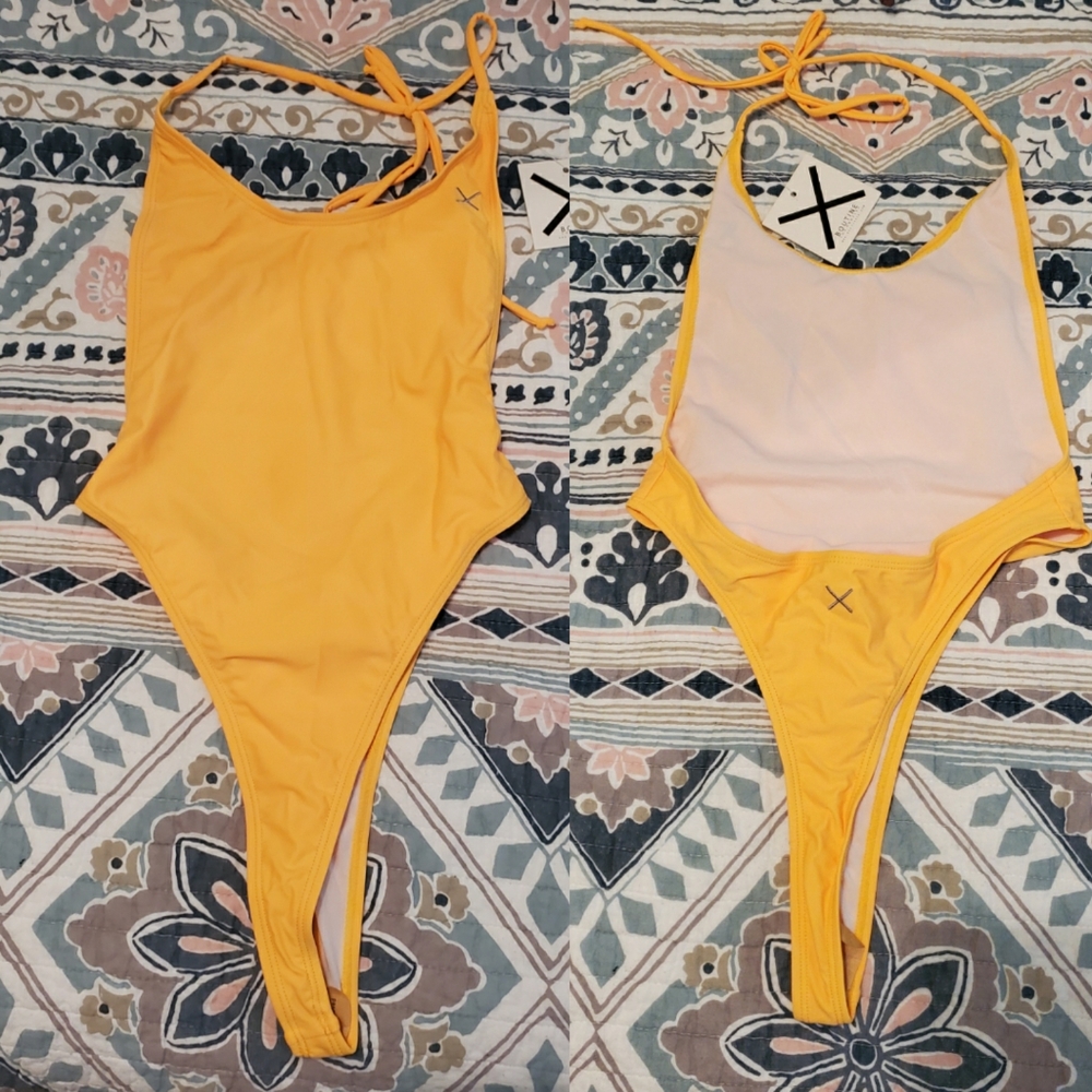 Boutinela Halter One Piece Lily Yellow S